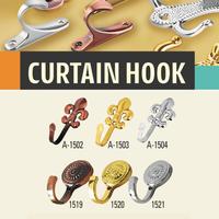 Gambar Hook Curtain / Huk/ Cantolan tali Dekorasi Tirai Gorden Dekorasi Rumah - A-1502 dari Citramitracarpet undefined 1 Tokopedia