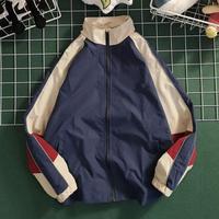Gambar fashion pria jaket kargo tren terbaru polyester kombinasi - navy-krem-merah, S dari RAYYAN JACKET ID undefined 1 Tokopedia