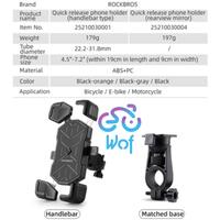 Gambar ROCKBROS HW-117 Handlebar Quick Release Phone Holder HP Sepeda Motor - Black dari Wof Wheel of Fortune Official undefined 2 Tokopedia