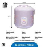 Gambar Magicom/Rice Cooker/ Penanak Nasi Miyako SCM-509 - Packing Plastik dari MANDIRI ELEKTRIK TSM undefined 4 Tokopedia