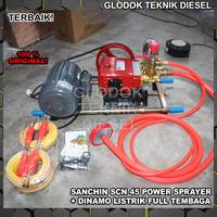 Gambar Sanchin Mesin Power Sprayer SCN 45 + Dinamo Listrik Full Tembaga Paket - +GX 200 Cina dari Glodok Diesel undefined 1 Tokopedia