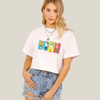 Gambar kaos distro wanita crop gambar A16 bahan 100% asli cotton combed dari lie_cloth undefined 4 Tokopedia