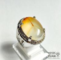 Gambar Batu Natural Chalcedony Junjung Derajat (Junder) Ring Alpaka Super HQ - Ring size 10 dari Yesss! Cuan undefined 2 Tokopedia