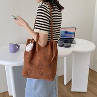 Gambar Mismi Patsy Bag Tas Jinjing Wanita Korea Korduroi Happy Tote Bag - 12P - Merah Muda dari Mismi Official Store undefined 3 Tokopedia