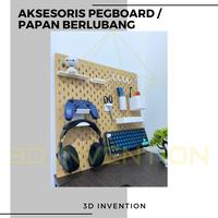 Gambar Aksesoris Pegboard Papan Berlubang - Gantungan Hook 3D Print - L Hook 15mm, Putih dari 3D Invention undefined 2 Tokopedia