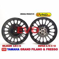 Gambar VELG ORIGINAL VND ROULLETE YAMAHA GRAND FILANO DAN FREEGO RING 12 - Hitam dari EvoSpeedShop undefined 3 Tokopedia