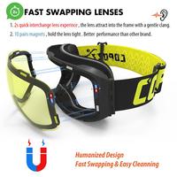 Gambar TG001 COPOZZ Brand Magnetic Snowboard Ski Goggles with Case Anti fog dari Hobby&#39;s Garage undefined 3 Tokopedia