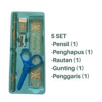 Gambar TULIS - Mini Stationary Set Alat Tulis Sekolah 5 in 1 Karakter Lucu - Hijau dari BENTENG STORE undefined 2 Tokopedia