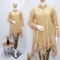 Gambar Kebaya Tunik Brokat/ Kebaya Wisuda/Lamaran/ Rok Batik - Mocca, Atasan saja L dari Tanah abang batik undefined 2 Tokopedia