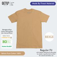Gambar Baju Kaos Basic Pria Warna Beige Polos Plain T-shirt Beige 100% Cotton - L dari Get Up Originals undefined 1 Tokopedia
