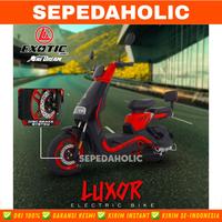 Gambar Sepeda Listrik EXOTIC LUXOR NEW 2025 500 Watt Electric E Bike Pacific Discbrake - Blue Yellow dari Sepedaholic undefined 1 Tokopedia