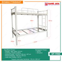 Gambar Ranjang susun/ Divan Susun Besi 2 Tingkat dari Rame Jaya Furniture undefined 4 Tokopedia