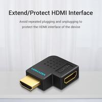 Gambar VENTION ADAPTER DISPLAY - HDMI Male to Female Gender Adapter 90 Degree dari Techno Computer Bali undefined 4 Tokopedia