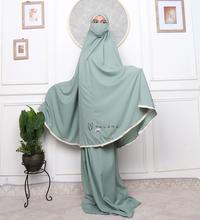 Gambar Mukena Polos Traveling Bahan Silky + Renda - A dari Mukena Vulana undefined 4 Tokopedia
