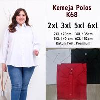 Gambar Kemeja Jumbo KE5XL Baju Atasan Wanita Super Jumbo - K68 3XL Merah dari Paphika undefined 2 Tokopedia