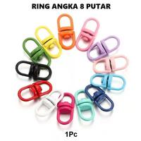 Gambar Gantungan Kunci Putar Warna-Warni/Ring Angka 8 Putar Warna/i Harga/Pc - Mix Warna, 20x7.0mm dari Toko Mutiara Indah_NEW undefined 1 Tokopedia