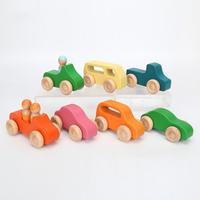 Gambar FT002 7pcs set Wooden Rainbow Car Building Blocks Child Puzzle Educat dari Toys Class undefined 2 Tokopedia