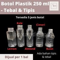 Gambar [50 PCS]Botol Minuman Plastik 250 ml Kale / Cokelat Bulat Bening TEBAL - Campur Warna dari Box and Cup undefined 4 Tokopedia