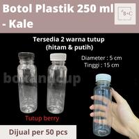 Gambar [50 PCS]Botol Minuman Plastik 250 ml Kale / Cokelat Bulat Bening TEBAL - Campur Warna dari Box and Cup undefined 2 Tokopedia