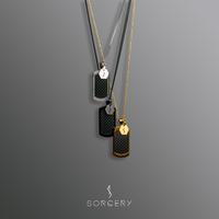 Gambar SORCERY Pendant SCP3 Kalung Liontin Bandul Titanium Karbon Pria Wanita - 18K Gold Plated dari Sorcery undefined 2 Tokopedia