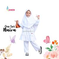 Gambar ne Set Anak Muslim Perempuan Putih Set Hijab Manasik Haji Seragam - putih naira, M dari KONVEKSI BAJU ANAK JKT undefined 2 Tokopedia