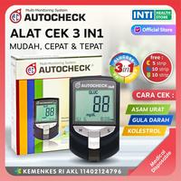 Gambar AUTOCHECK 3 in 1 Alat Cek Gula Darah, Kolesterol, dan Asam Urat dari Inti Health Store Jaktim undefined 2 Tokopedia