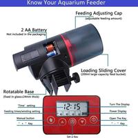 Gambar Pemberi Makan Pellet Ikan Otomatis Auto Feeder Fish Food Timer Makanan - Digital Merah dari Hantara Tech undefined 3 Tokopedia