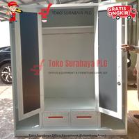 Gambar Lemari Pakaian Plat Besi 4 pintu Bunga Lemari Baju 4 pintu Jumbo B dari TOKO SURABAYA PLG undefined 3 Tokopedia