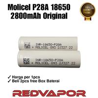 Gambar Baterai 18650 Molicel P28A 2800mAh 3.6V 35A High Drain Authentic Batre dari Redvapor undefined 1 Tokopedia