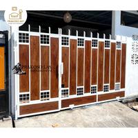 Gambar Pagar Gerbang Galvanis Minimalis Woodplank atau Lisplank Motif Kayu Wonogiri dari Prakoso Art undefined 2 Tokopedia