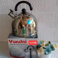 Gambar Teko bunyi stainless 4 liter/teko siul stainless 4 liter bahan tebal dari SENTRAL HOUSEWARE undefined 1 Tokopedia