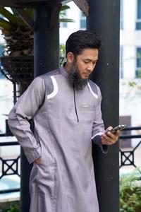 Gambar AL AMWA Baju Jubah Pria Lengan Panjang Dewasa SMP SMA Syazwan SW dari Riyadh Muslim Store undefined 5 Tokopedia
