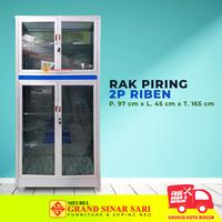 Gambar Rak piring aluminium 2 pintu kaca - 80 cm dari GRAND SINAR SARI undefined 1 Tokopedia