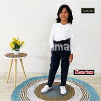 Gambar dn-- Monica Pants Jeans Anak Pinggang Rempel Usia 6-12 Tahun Tamaro - Size M, Biru Snow dari aldi_warehouse@ undefined 3 Tokopedia
