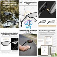 Gambar ROCKBROS 26210007 Bicycle Rear View Mirror 360° Spion Sepeda Bike MTB - 1pc Left Kiri dari Wof Wheel of Fortune Official undefined 5 Tokopedia