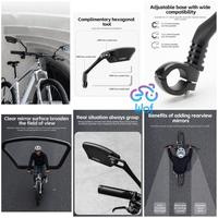 Gambar ROCKBROS 26210007 Bicycle Rear View Mirror 360° Spion Sepeda Bike MTB - 1pc Left Kiri dari Wof Wheel of Fortune Official undefined 4 Tokopedia