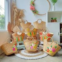 Gambar Tas CACA anyaman enceng gondok Polos Sulam Jogja handbag kerajinan ece - Sulam Bunga  dari dedaunanshop undefined 1 Tokopedia