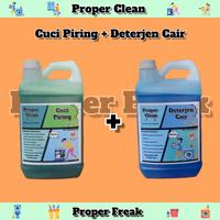 Gambar Bundle Cuci Piring dan Deterjen Cair 5L Proper Clean dari Proper Freak Store undefined 1 Tokopedia