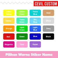 Gambar Stiker Nama Waterproof, Cutting Sticker Nama Custom - sky blue dari CevilCustom undefined 3 Tokopedia