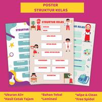 Gambar Poster Struktur Organisasi Kelas Sekolah Bisa ditulis dan dihapus - STRUKTUR 1 dari Kamila Home Decor Bogor undefined 1 Tokopedia