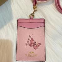 Gambar Coach Butterfly Blossom Pink ID Lanyard 100% Original Coach dari brandedshopjkt undefined 2 Tokopedia