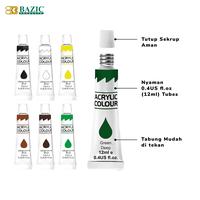 Gambar Bazic Acrylic Paint Set 12 Colours 6ml - Cat Akrilik - 12 ml dari Bazic Products Indonesia undefined 3 Tokopedia