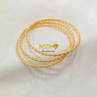 Gambar Gelang Keroncong Wanita Set Isi 3 Lapis Emas Aksesoris Perhiasan - 60 MM dari Noin Accessories Offcial Store undefined 1 Tokopedia