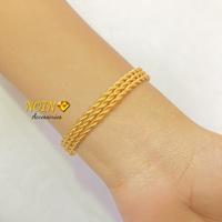 Gambar Gelang Keroncong Wanita Set Isi 3 Lapis Emas Aksesoris Perhiasan - 60 MM dari Noin Accessories Offcial Store undefined 4 Tokopedia
