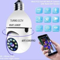 Gambar IP Camera Cctv Wifi 8.0MP Bohlam Panoramic 360 Derajat Full HD 1080P dari TURBO CCTV undefined 1 Tokopedia