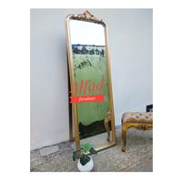 Gambar Alfad Furniture Bingkai Kaca Cermin Berdiri Ukir Kayu Jati Javasub Standing Mirror Oval Natural 165x60cm dari Alfadfurniture undefined 2 Tokopedia
