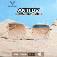 Gambar Kacamata Sunglasses Anti Uv Wanita Oversized Kotak Metal 23022 - BROWN dari Gray Pink undefined 1 Tokopedia