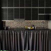Gambar TERBARU! Gorden Kain Kolong Dapur Varian Tinggi Motif Polos Premium - Abu Muda, L100xT80Cm dari Aurora's Store ID undefined 2 Tokopedia