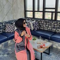Gambar Gamis Safira dress katun ima toyobo kombinasi warna list hitam dari Winnie Collection undefined 4 Tokopedia