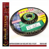 Gambar Nippon Resibon FLAP DISC / ART DISC 4" x 5/8" atau 4inch 100x16 A80 dari Sanur Teknik undefined 3 Tokopedia